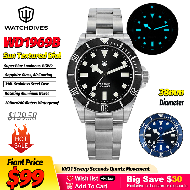 Smartwatch Luxury Watches - Watchdives WD1969 Relojes de pulsera de