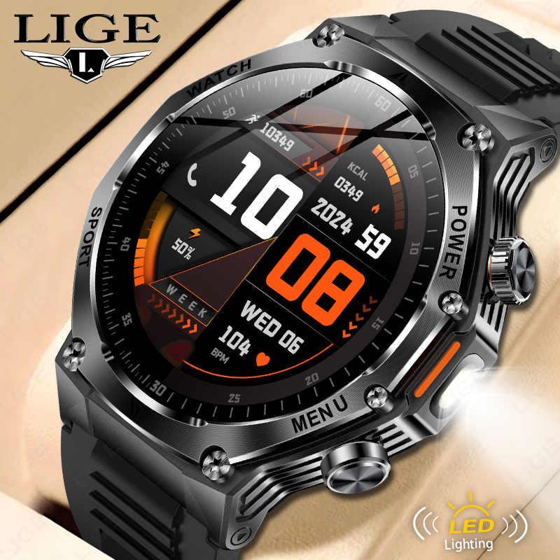Smartwatch Latest Watches For Men - LIGE nuevos hombres 800mAh batería Ultra