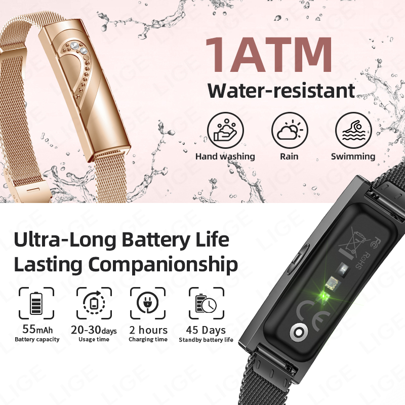 Pulsera inteligente LIGE con m - Couple Watches Smartwatch reseña y precio