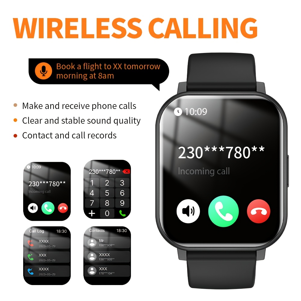 Pantalla cuadrada HD de 1.83 p - Smartwatch Watches Wallpaper reseña y precio