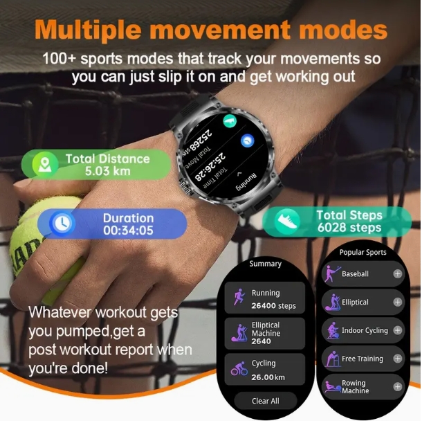 2025 nuevo 710 mAh BT llamada  - Heart Rate Gps Watch reseña y precio