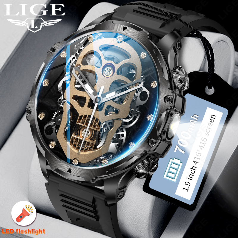 LIGE 700mah batería grande lin - Smartwatch Latest Watches For Men reseña y precio