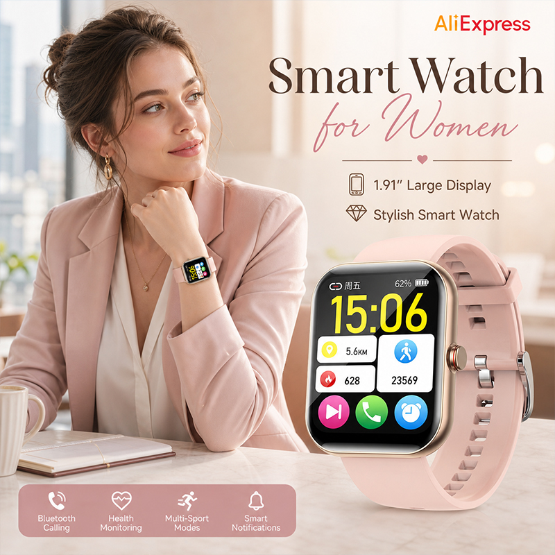 Reloj inteligente para mujer c - Smartwatch Ladies Watches For Women reseña y precio