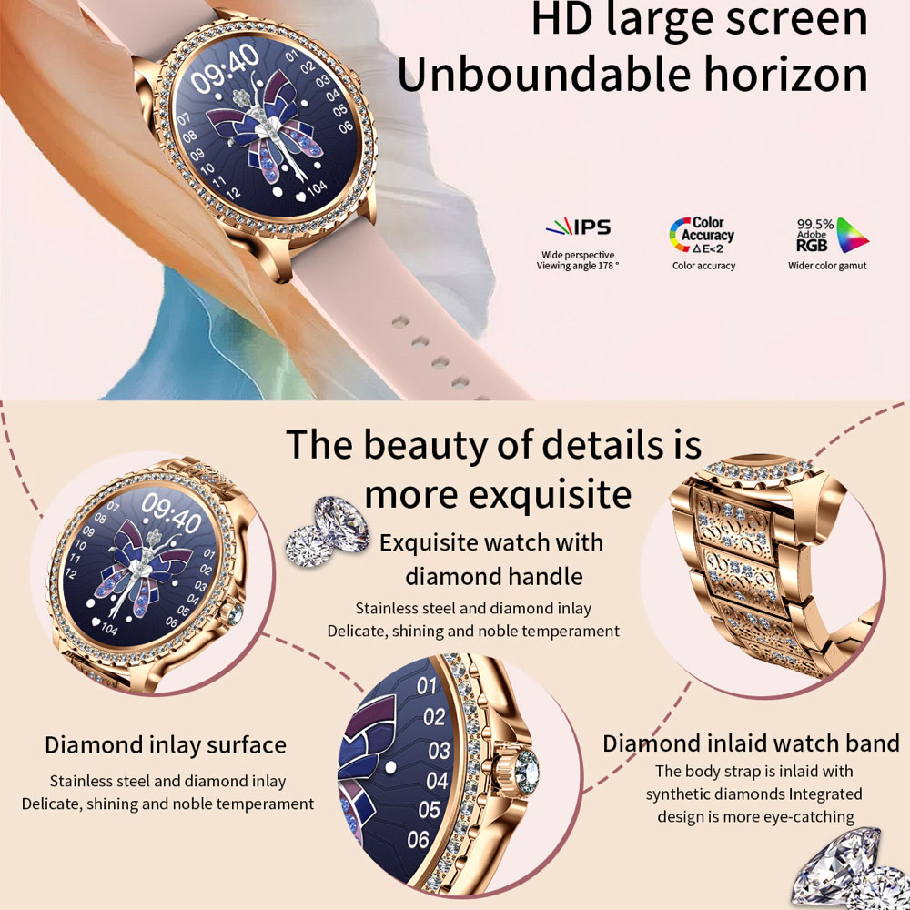 696 nuevo reloj inteligente co - Smartwatch Ladies Watches For Women reseña y precio