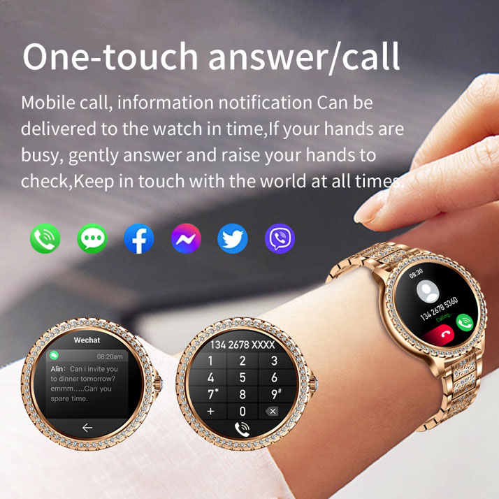696 nuevo reloj inteligente co - Smartwatch Ladies Watches For Women reseña y precio