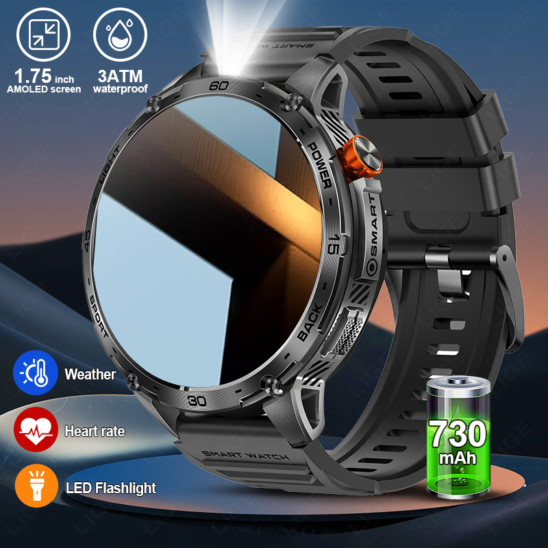 LIGE 730mAh batería grande Ult - Smartwatch Latest Watches For Men reseña y precio