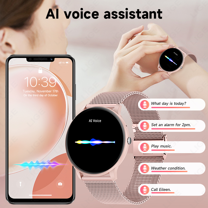 Reloj inteligente LIGE resiste - Smartwatch Ladies Watches For Women reseña y precio
