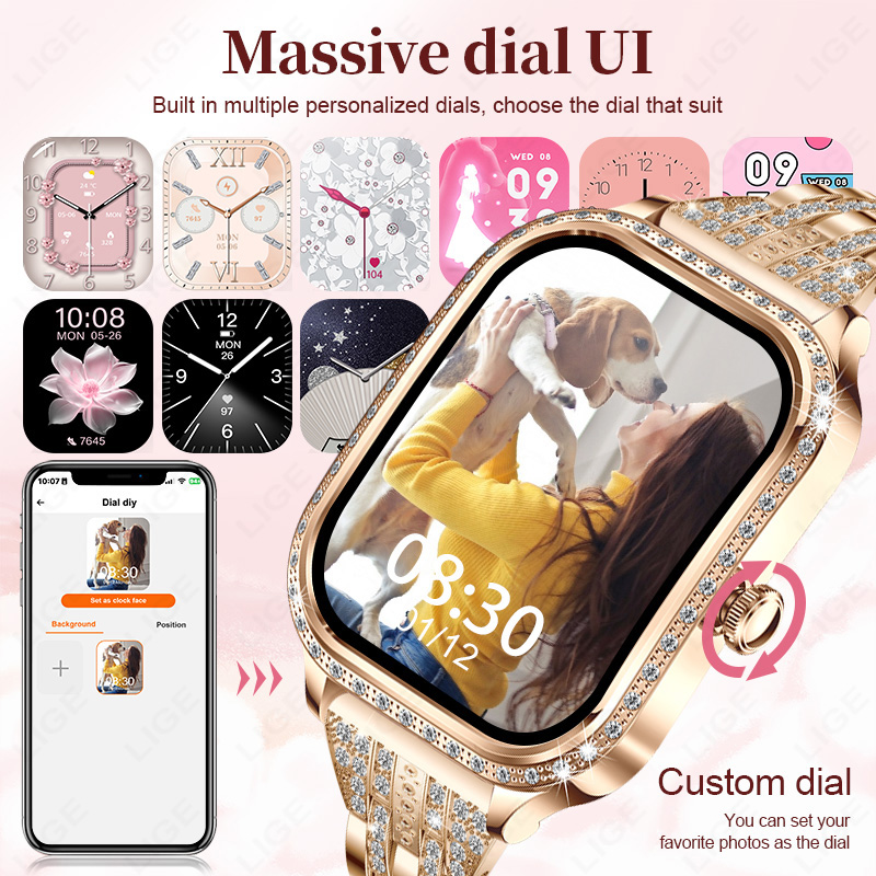 Reloj inteligente LIGE para Mu - Smartwatch Ladies Watches For Women reseña y precio