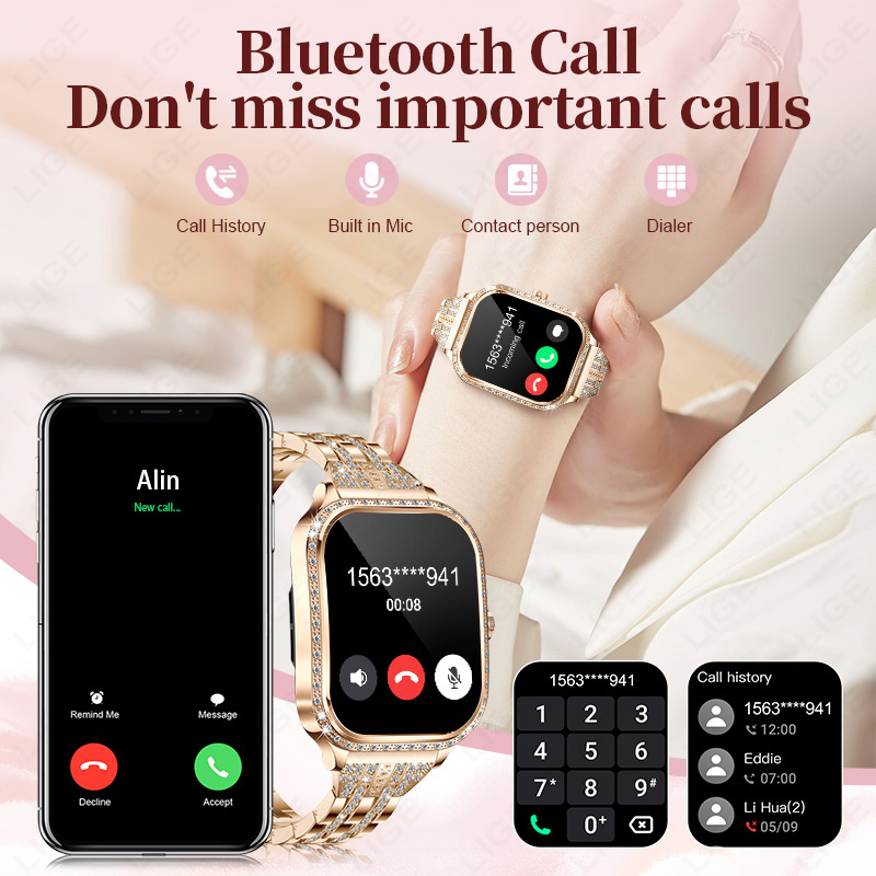 Reloj inteligente LIGE para Mu - Smartwatch Ladies Watches For Women reseña y precio