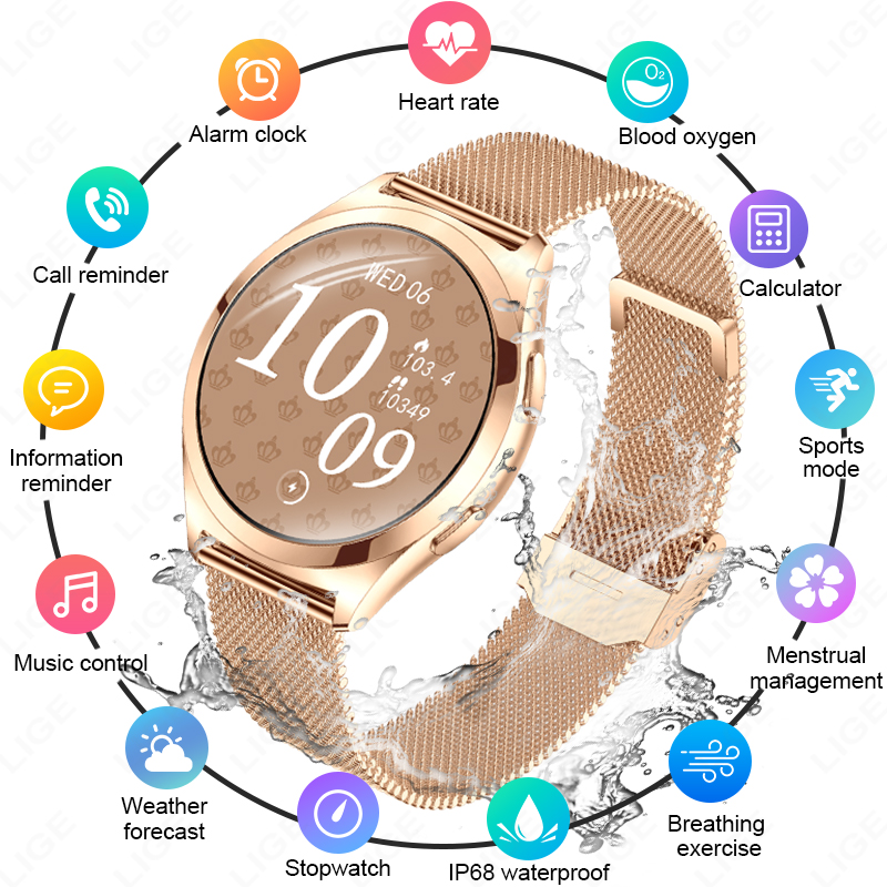 Reloj inteligente LIGE de lujo - Smartwatch Luxury Watches For Women reseña y precio