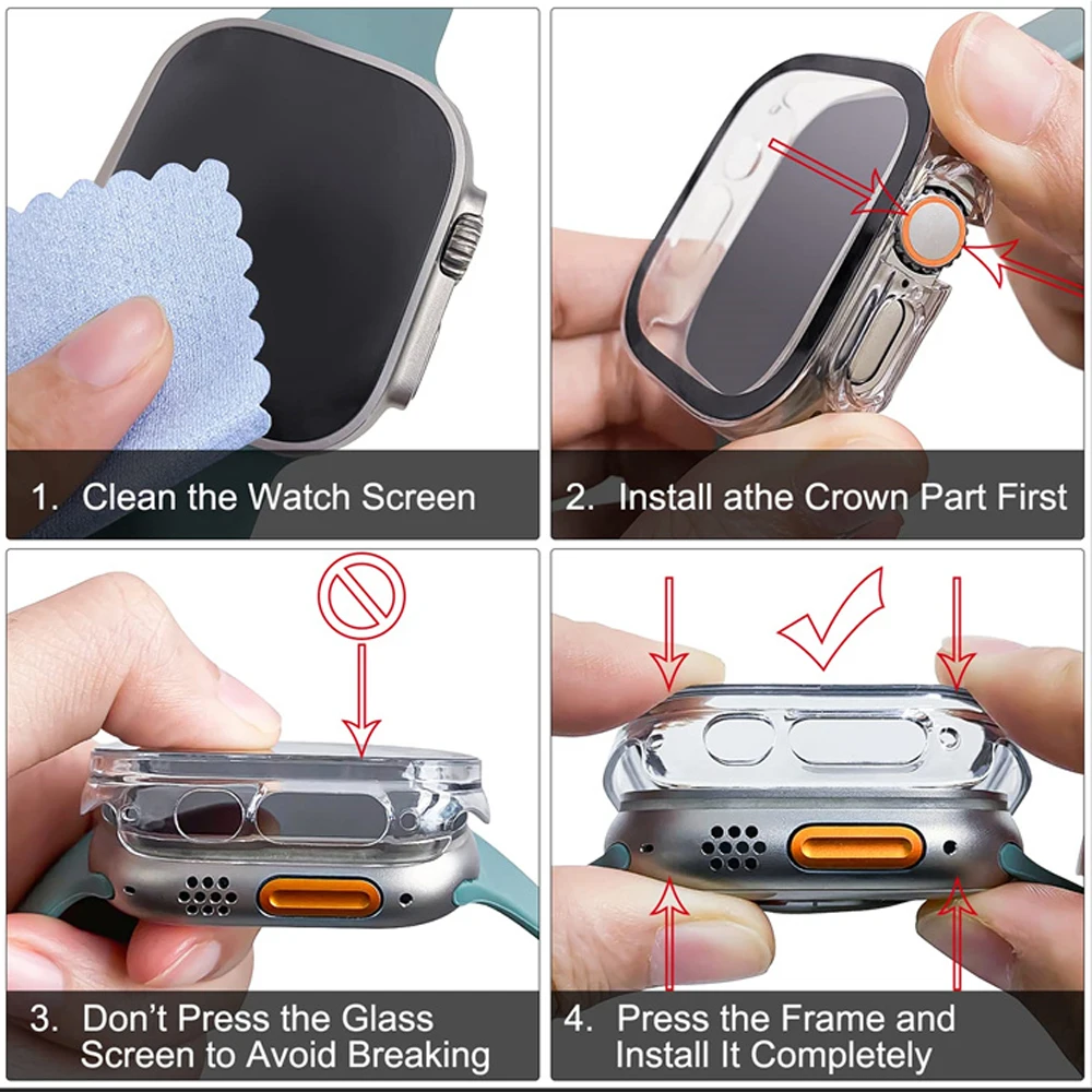 Vidrio + funda para Apple Watc - Smartwatch Luxury Watches reseña y precio