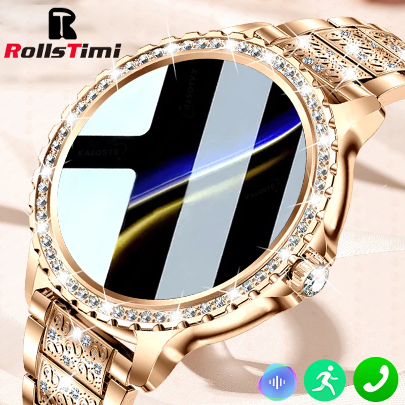 Reloj inteligente dorado de lu - Smartwatch Ladies Watches For Women reseña y precio